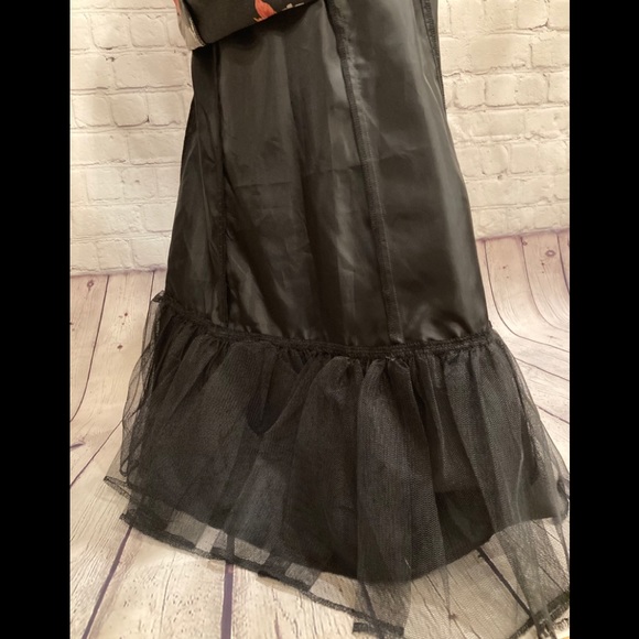 "Prom-Formal-Ball" Floral Print Floor-Length Mermaid Skirt size 1 - Picture 13 of 16